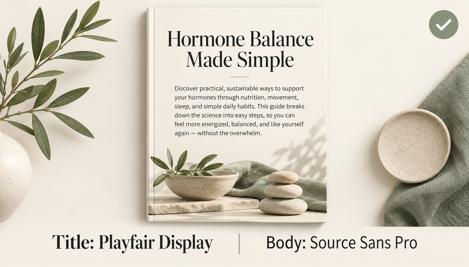 Good Canva font pairing example with Playfair Display title and Source Sans Pro body text